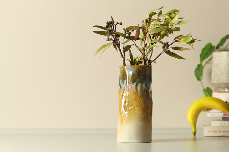 Seaside Harmony Vase – Hand-Built Stoneware by Allthingswhiting