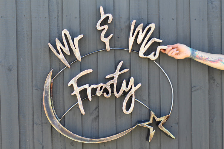 Custom Mr and Mrs wedding sign.