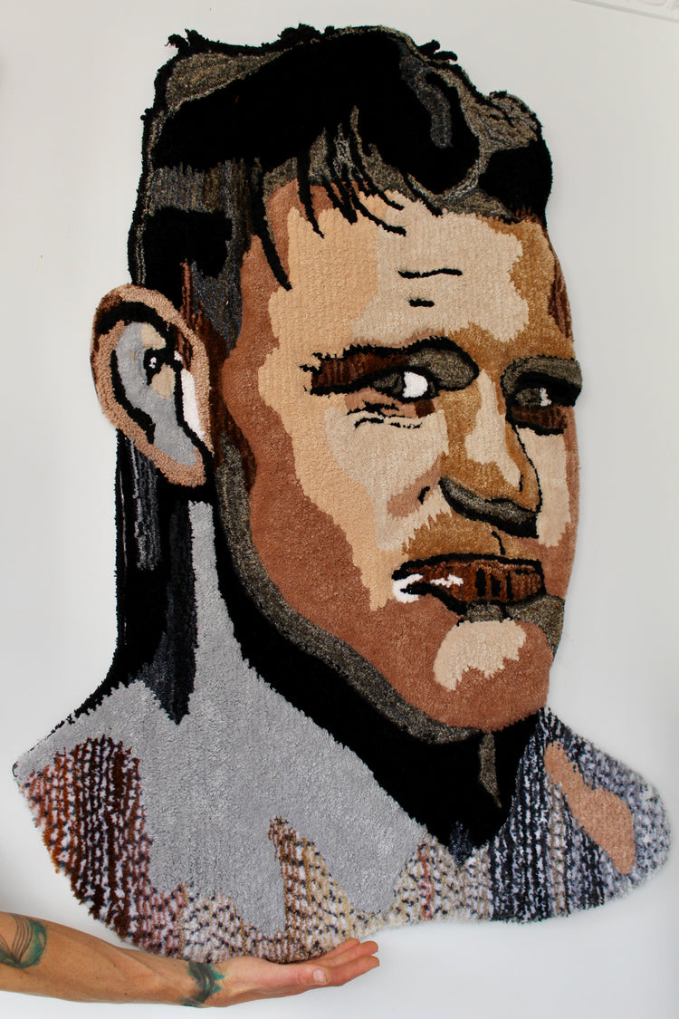 Mike - Large tufted portrait wall art