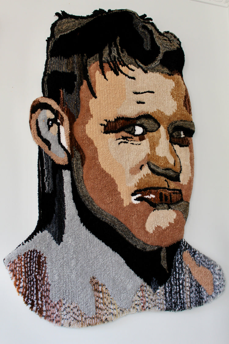 Mike - Large tufted portrait wall art