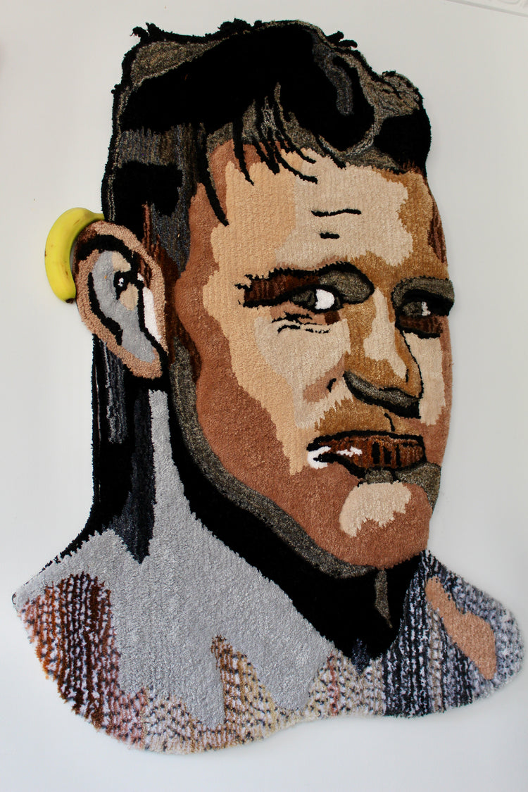 Mike - Large tufted portrait wall art