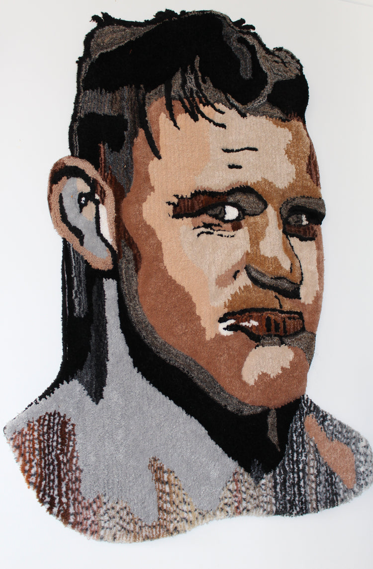 Mike - Large tufted portrait wall art