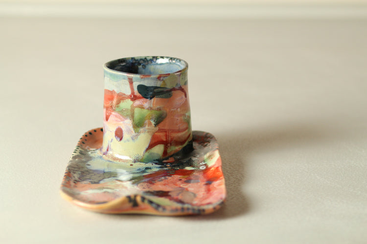 Toothbrush holder and platter