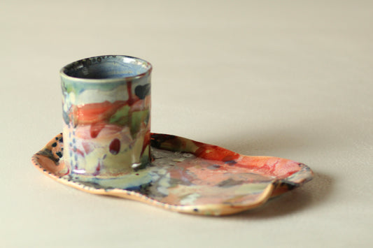 Toothbrush holder and platter