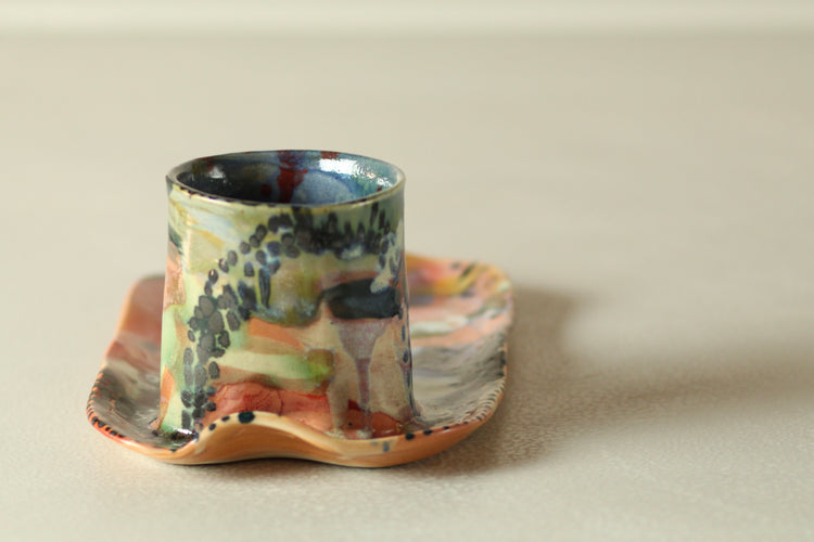 Toothbrush holder and platter