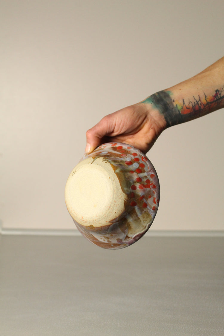 Wheel-Thrown Ceramic Stoneware Bowl | Snack & Dessert Bowl