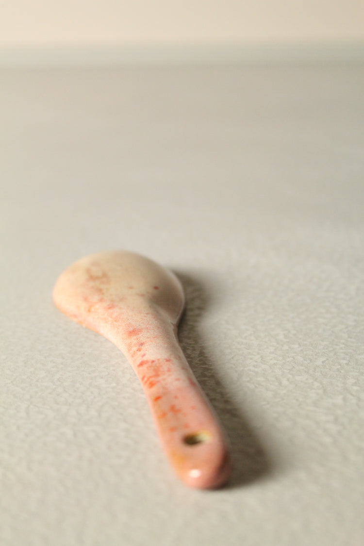 Dessert Bloom Spoon – Hand-Built Ceramic by Allthingswhiting