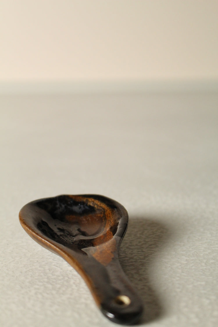 Midnight Ember Scoop – Hand-Built Stoneware by Allthingswhiting