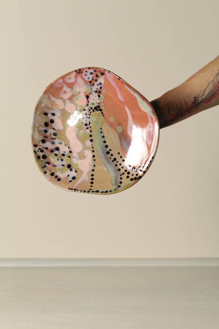 Spots and Dots Pedestal Plate