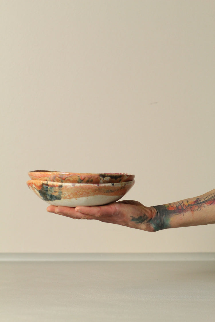 Orange cream splash everything bowl