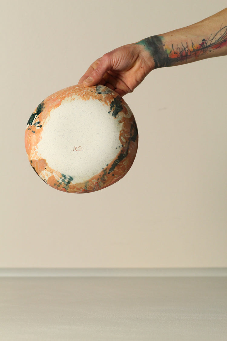 Orange cream splash everything bowl