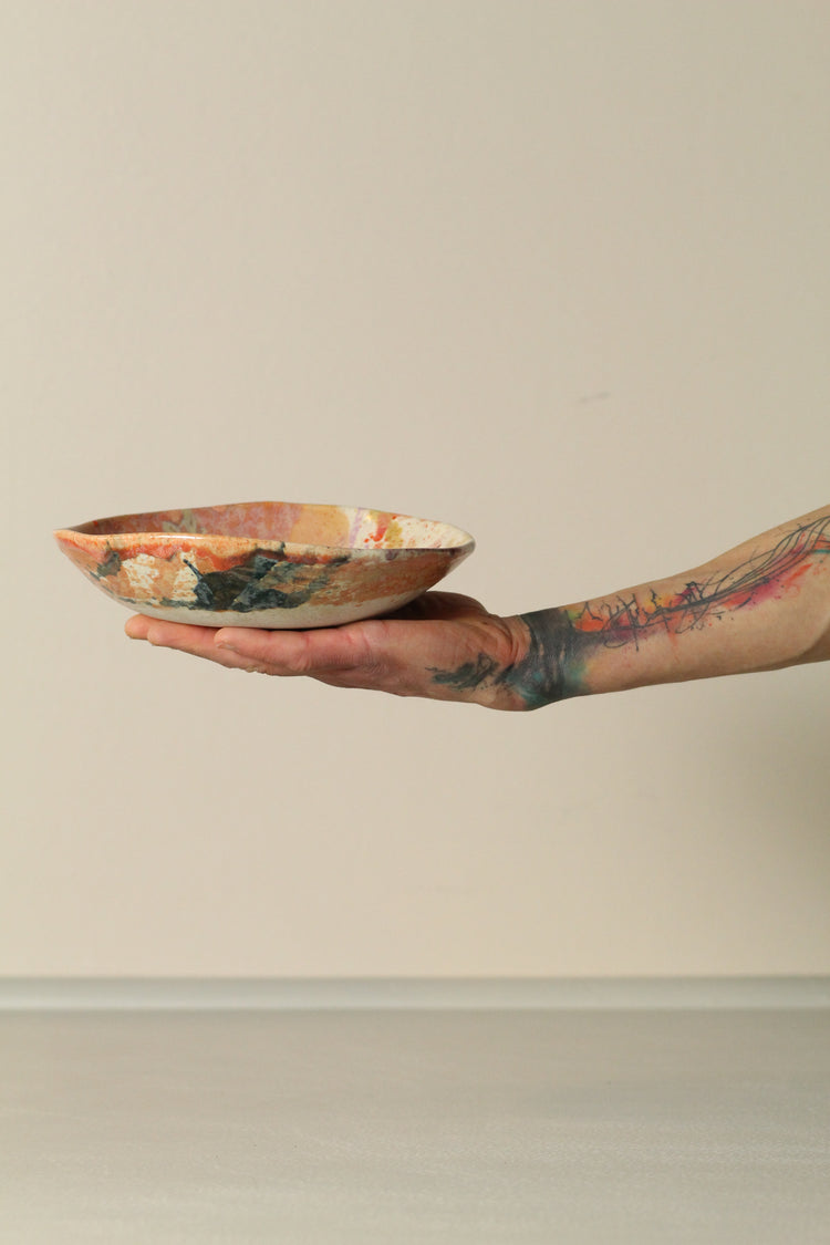 Orange cream splash everything bowl