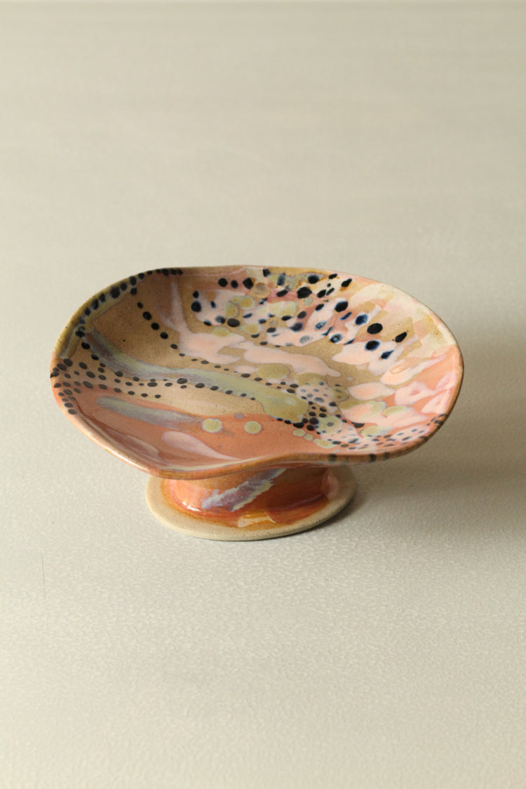 Spots and Dots Pedestal Plate