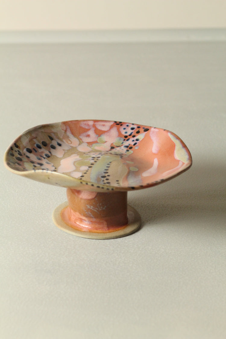 Spots and Dots Pedestal Plate