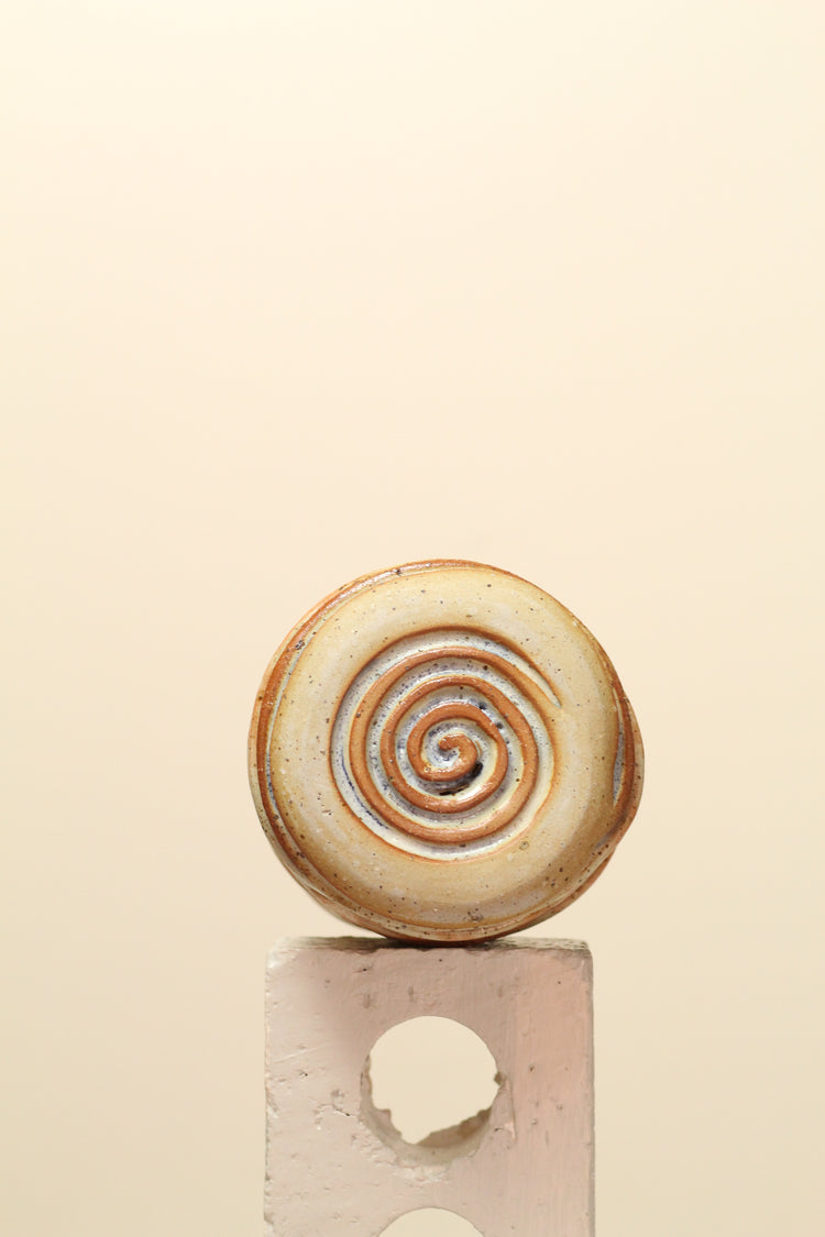 Orange Salt Coil Vase