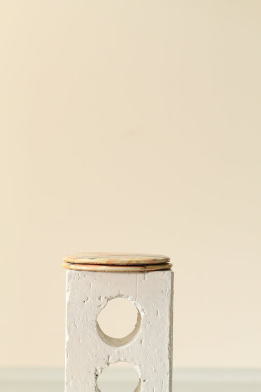 Coasters – Painterly White, Pink & Black splash (Pair)