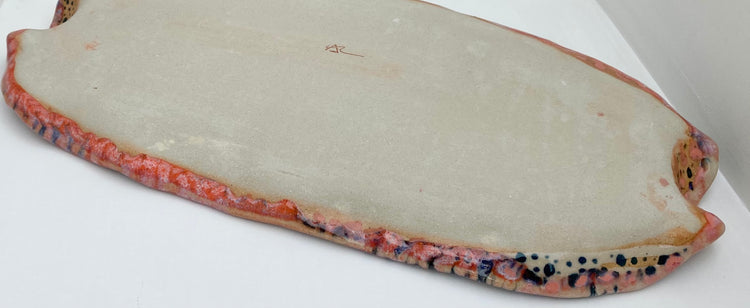 Coral reef ceramic platter