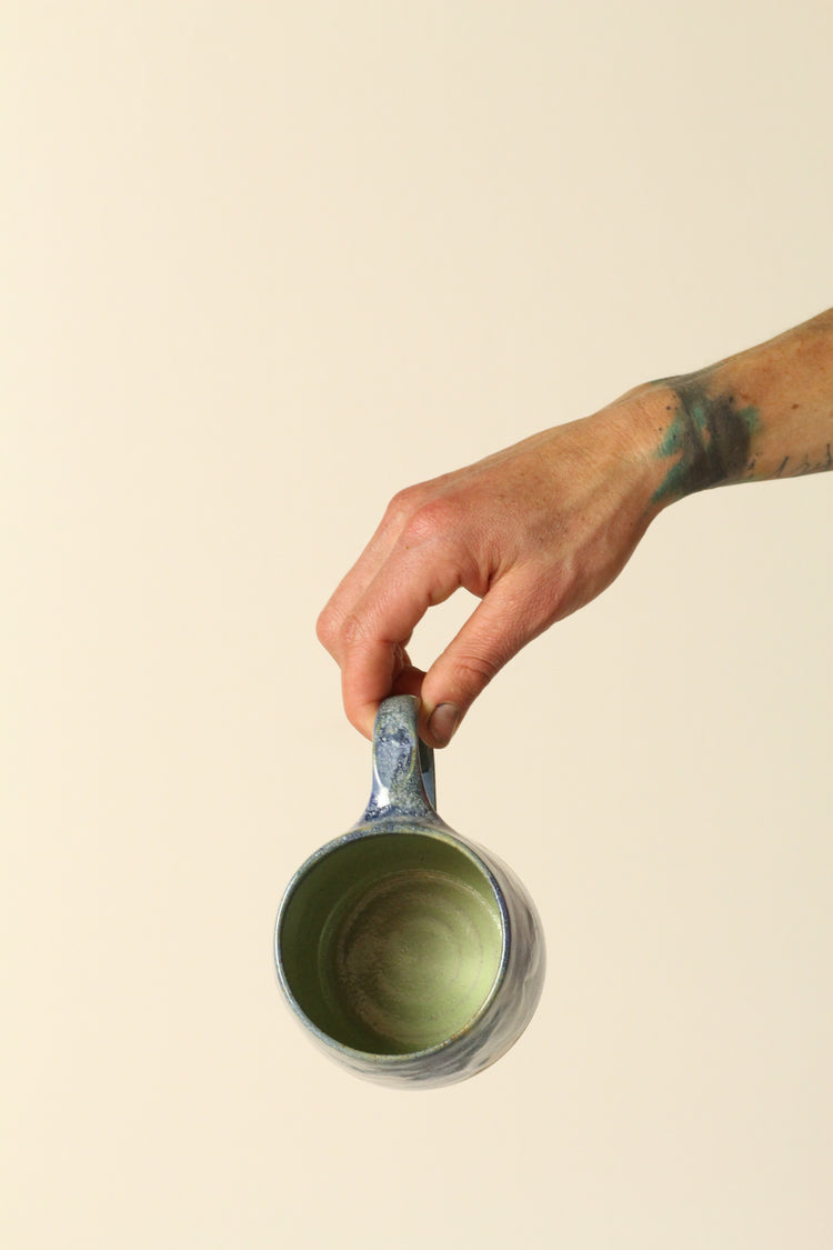 Pastel Ceramic Mug | In Blue, Green, Yellow and White