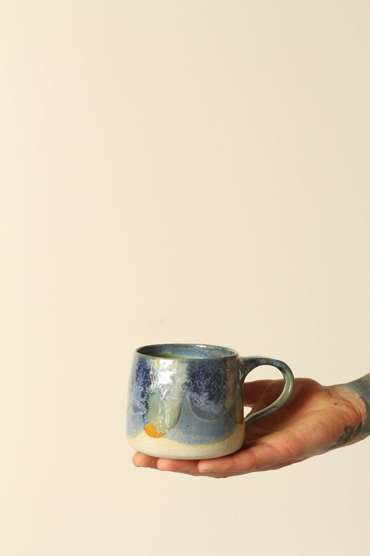 Pastel Ceramic Mug | In Blue, Green, Yellow and White