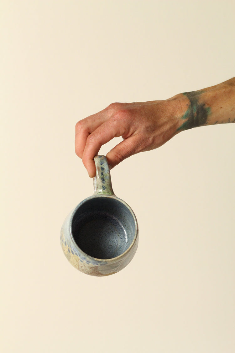 Blue and green painterly Mug