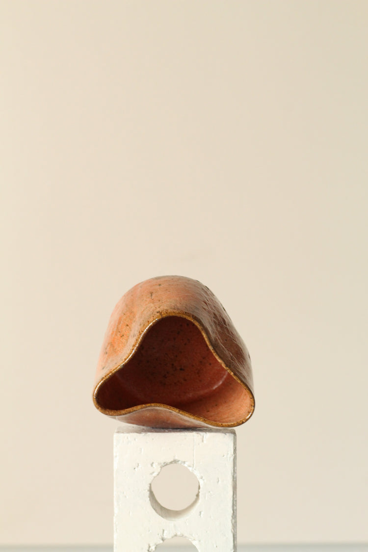 Orange Salt utensil holder with feet