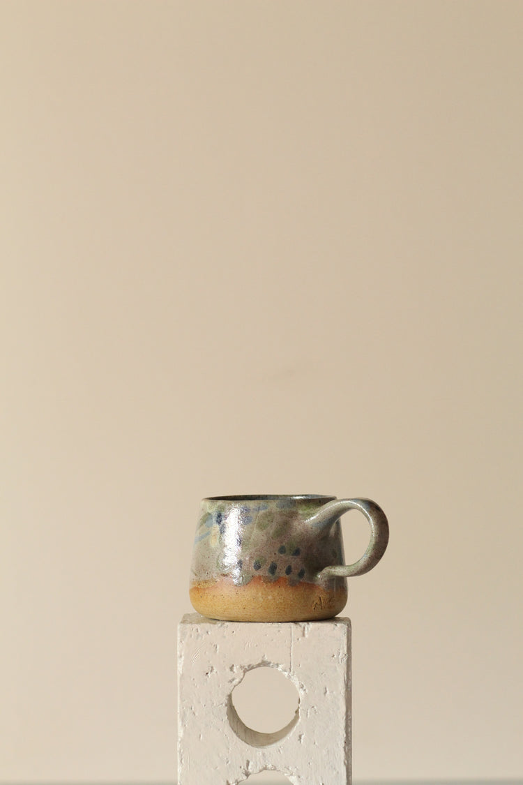 Blue and green painterly Mug