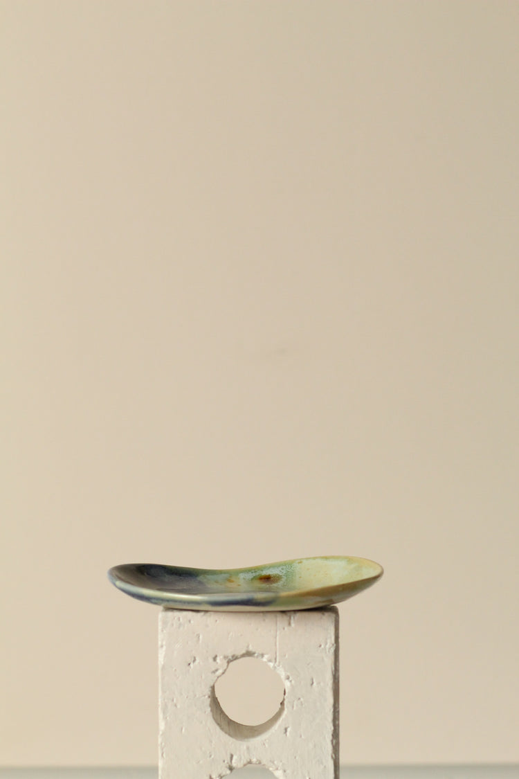 Freeform small side plates - Ocean view with blue