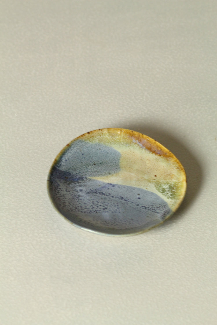 Freeform small side plates - Ocean view with blue