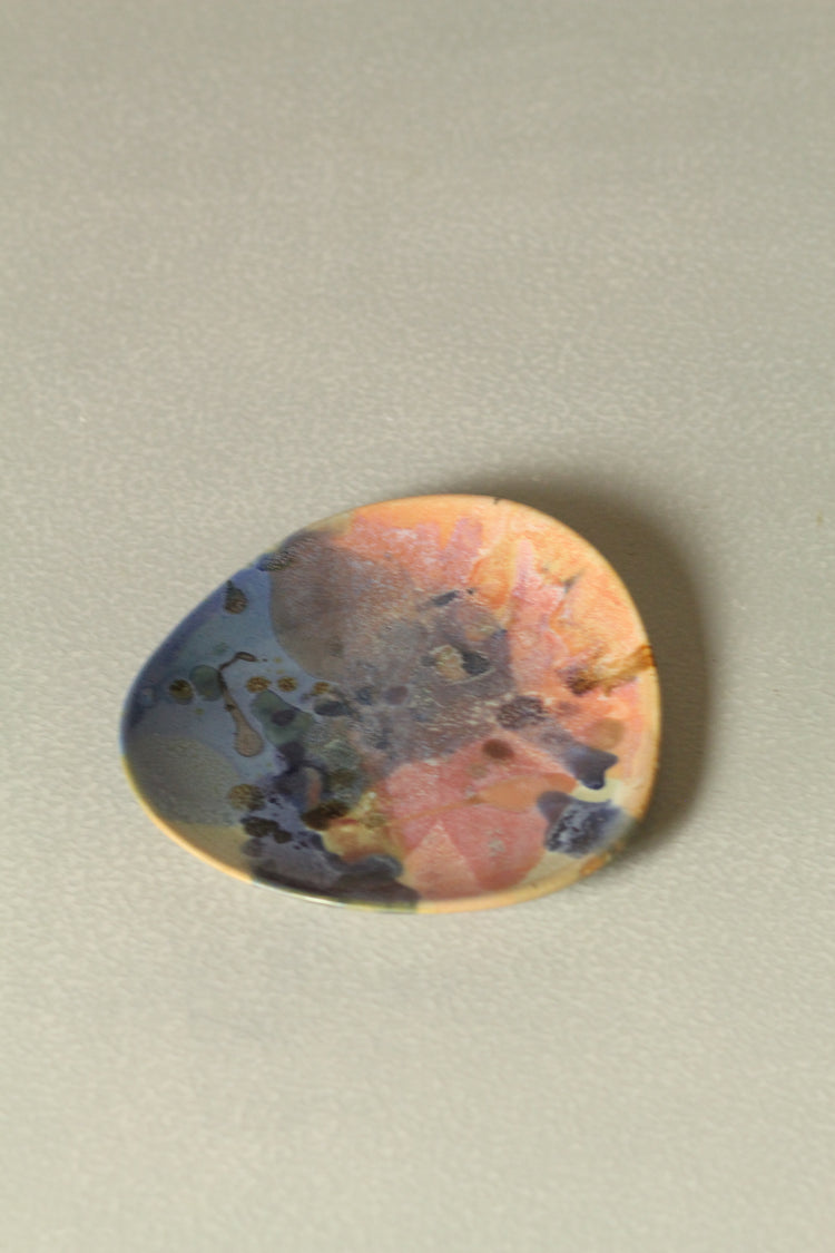 Freeform small side plates - peach, pink, tan and blue