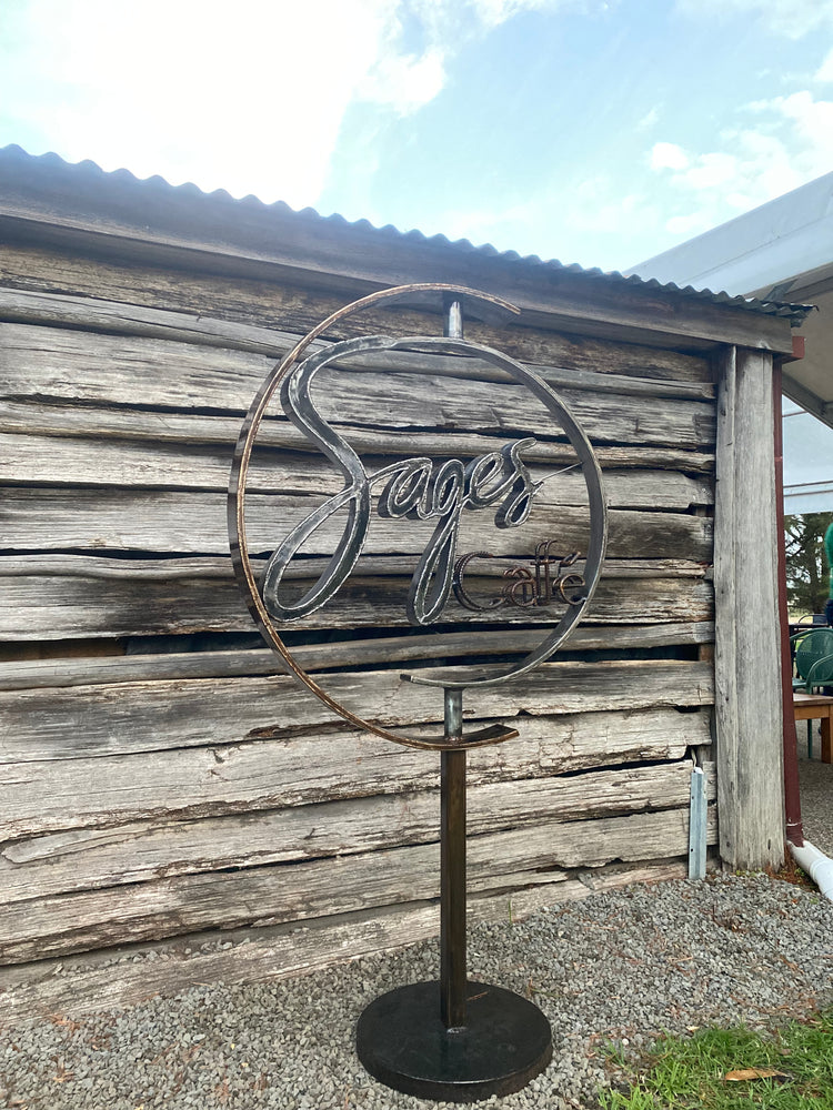 Custom Sages cafe sign.