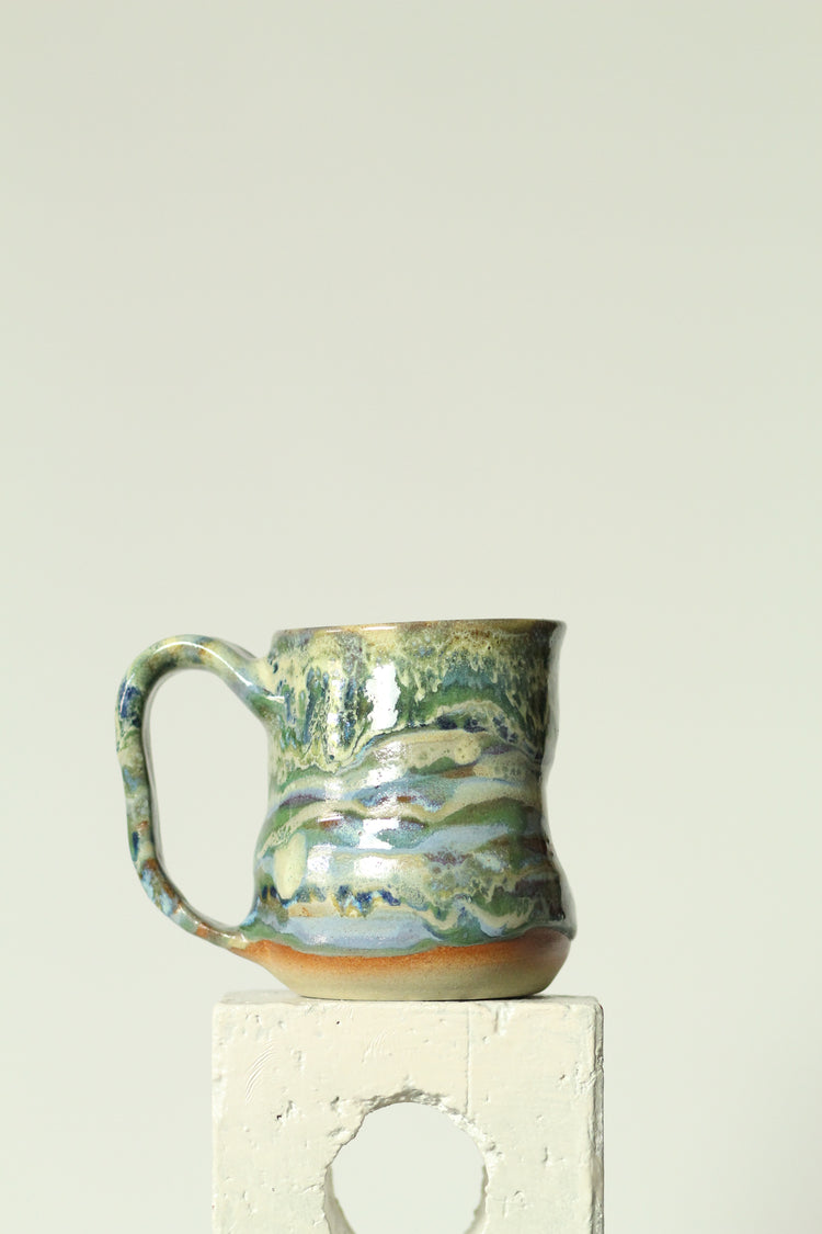 Impress Mug | Polka Dot Painters | Green Ceramic Mug