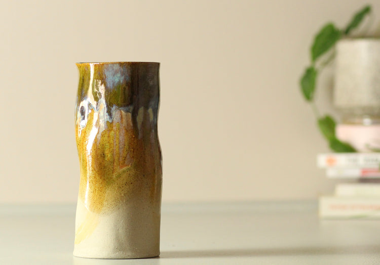 Seaside Harmony Vase – Hand-Built Stoneware by Allthingswhiting