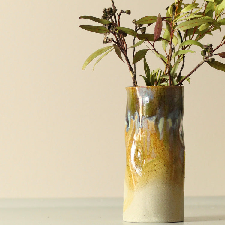 Seaside Harmony Vase – Hand-Built Stoneware by Allthingswhiting