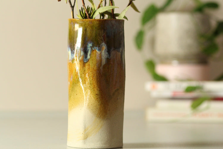 Seaside Harmony Vase – Hand-Built Stoneware by Allthingswhiting