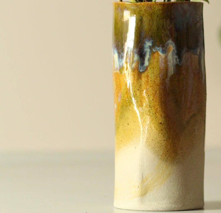 Seaside Harmony Vase – Hand-Built Stoneware by Allthingswhiting