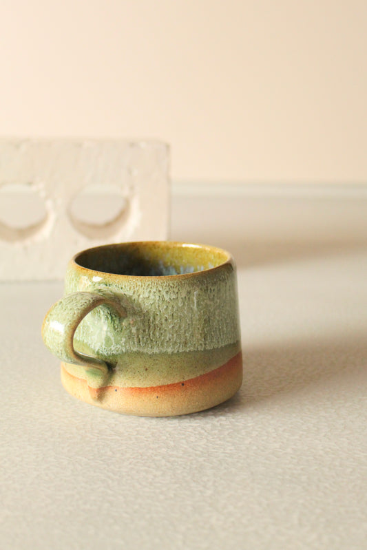 Green salted angular mug 250ml