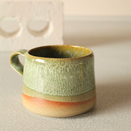 Green salted angular mug 250ml