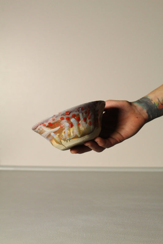 Wheel-Thrown Ceramic Stoneware Bowl | Snack & Dessert Bowl