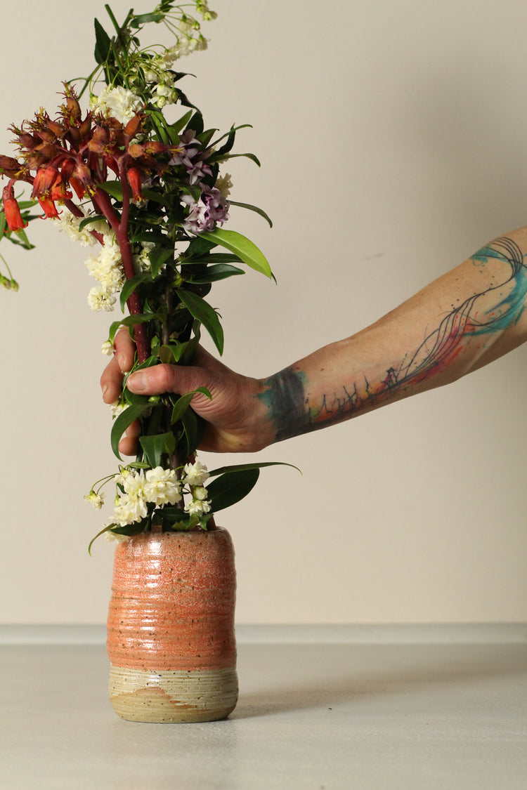 Orange Salt Vase