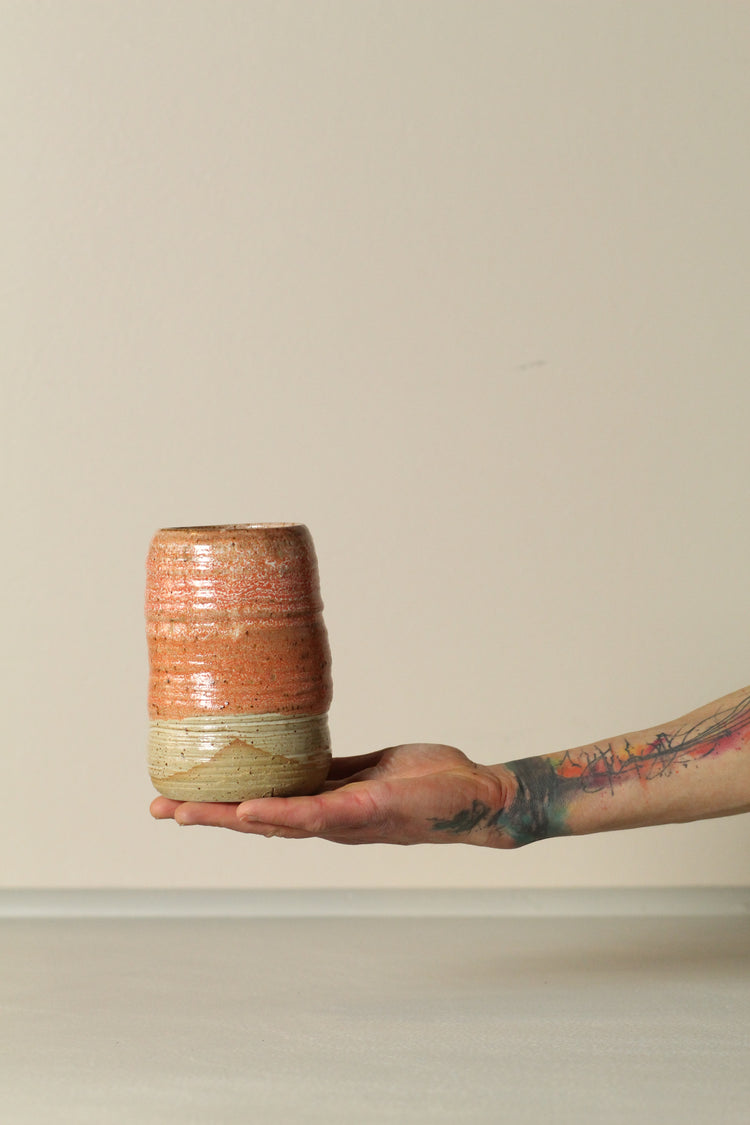 Orange Salt Vase