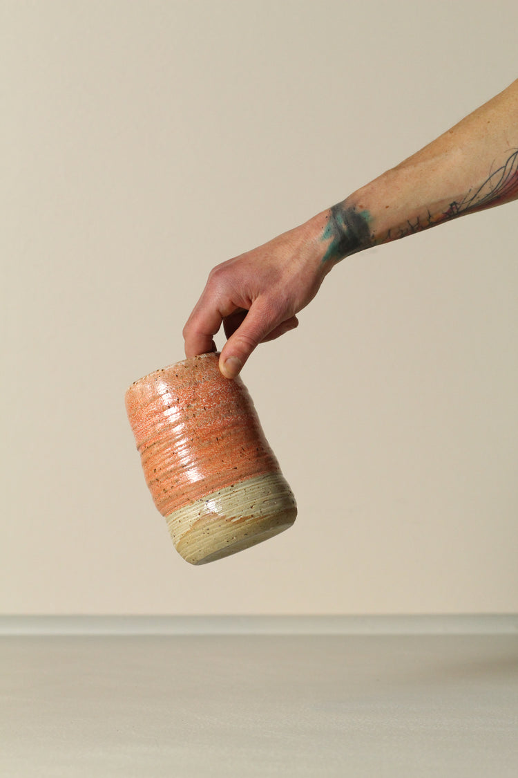 Orange Salt Vase