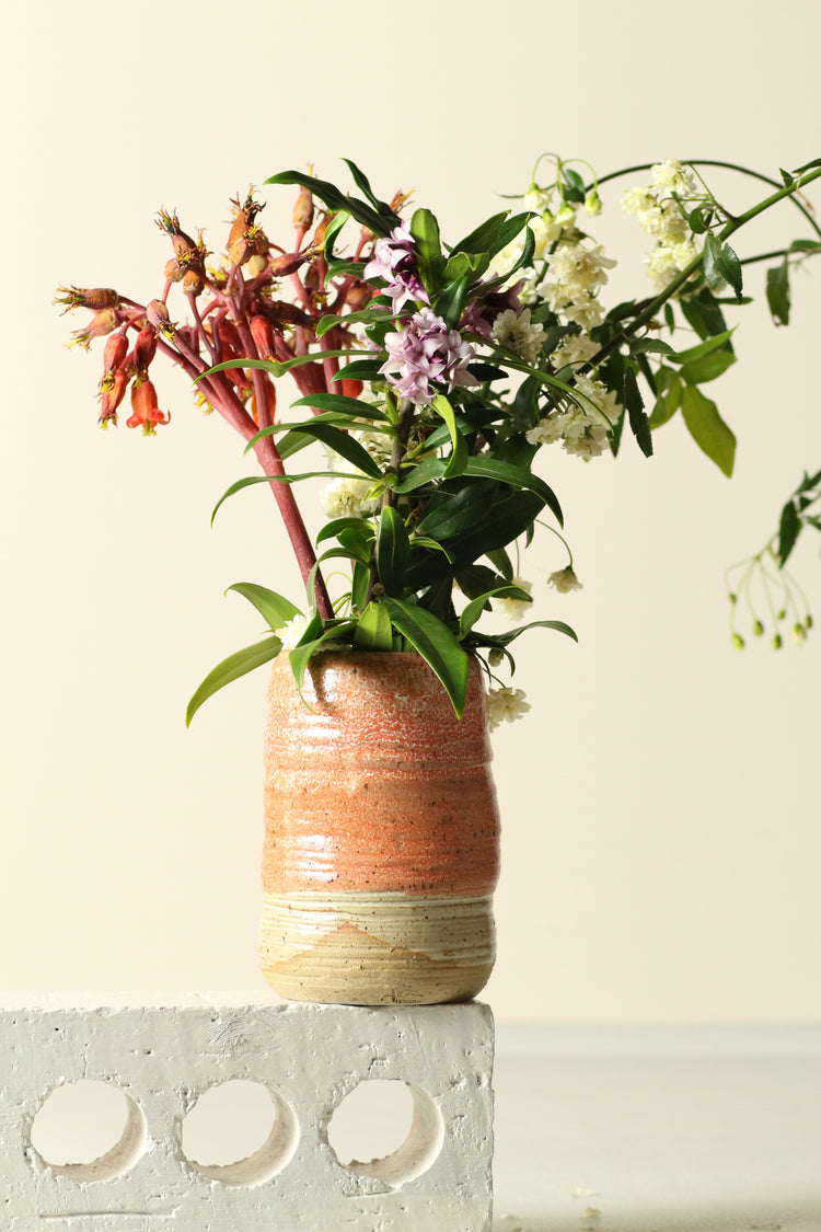 Orange Salt Vase