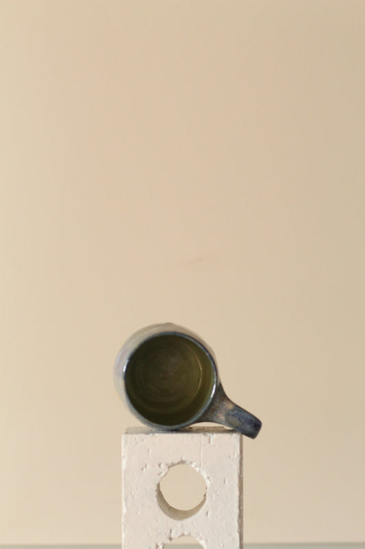 Blue, green drippy mug