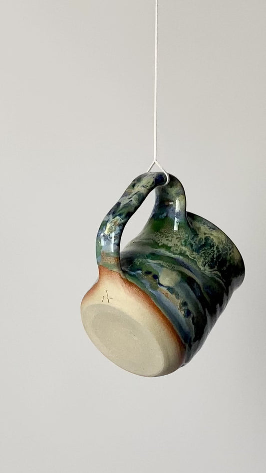 Impress Mug | Polka Dot Painters | Green Ceramic Mug